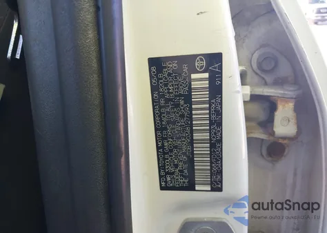 2008 Toyota Yaris from USA, damaged, VIN JTDBT903481277593